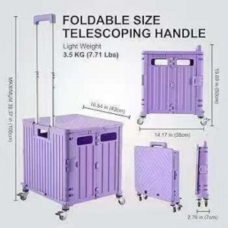 Foldable telescoping handle with light weight (3.5 kg) for easy transport and storage.